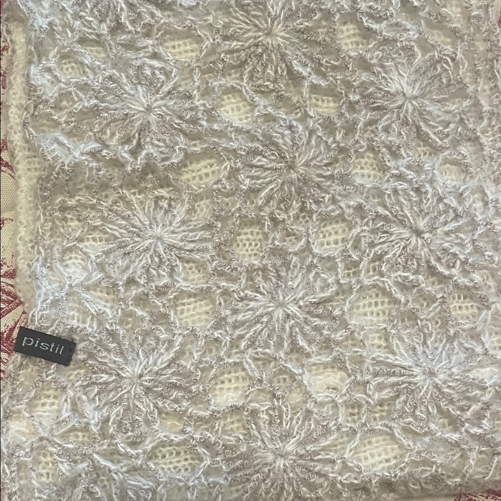 Pistil Cream and Gray Floral Scarf